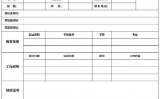  面试员工登记表模板「入职面试登记表」