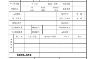 就业困难登记表模板（就业困难表的个人基本情况怎么写）