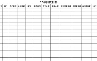 房地产行业回款 房地产回款模板