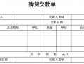 货款欠款单结算模板下载-货款欠款单结算模板