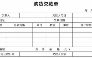 货款欠款单结算模板下载-货款欠款单结算模板