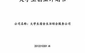 大学生企业计划书模板图片 大学生企业计划书模板