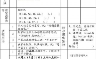 一年级学生反馈 一年级反馈模板