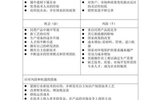 swot分析表格word模板（swot分析表格怎么写）