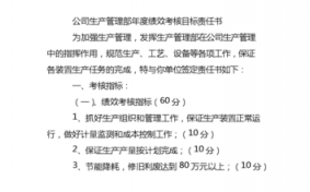 年度绩效责任书模板,年度绩效目标责任书 