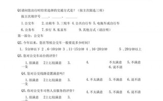 出行方式调查问卷模板_出行方式问卷调查结果报告