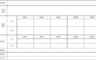 星期计划模板怎么画 星期计划模板