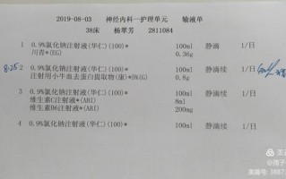 门诊输液治疗单模板图片 门诊输液治疗单模板