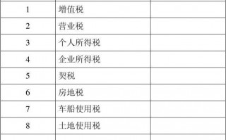 税务清单模板公式（税款清单）