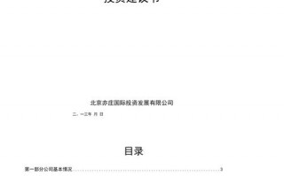 投资项目建议书模板图片-投资项目建议书模板