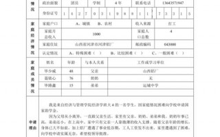 申请助学金800字申请书 国家助学金申请表格模板