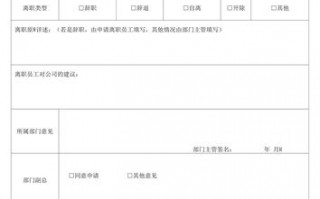 离职单模板 申请表-离职单模板
