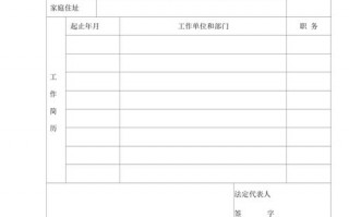  企业法人履历表模板「企业法人履历表模板图片」