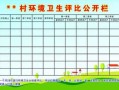 农村环境卫生评比方案-农村环境卫生评比栏模板