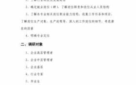 企业调研方案设计