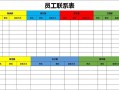 人员联系方式表格模板,公司人员联系表 