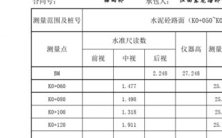 道路测量方法 道路测量表模板