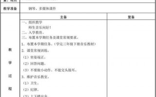 小学音乐教案格式模板范文,小学音乐教案万能模板word 