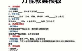 关于国际幼儿园教案模板的信息