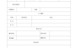 简历表模板免费使用-信息简历表模板