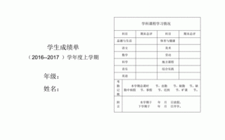 小学学生成绩册模板,小学学生成绩册模板怎么做 