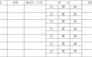 地税清洁表模板