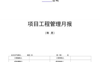 地产公司项目月报模板范文 地产公司项目月报模板