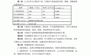  水产品采购合同模板「水产品供应合同」