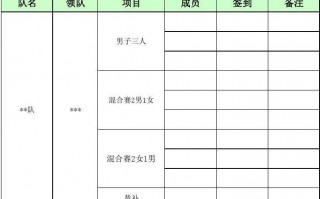 羽毛球比赛签到表模板下载 羽毛球比赛签到表模板