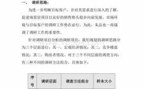  市场调研方案报告模板「市场调研方案主要包括哪些内容」