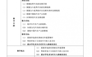 汽车文化公开课教案 汽车文化教学设计模板