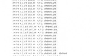 工资流水样式-公司工资流水条模板