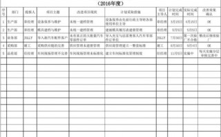 年度改善计划表格模板,年度改善计划表格模板怎么写 