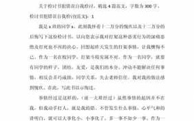 错误检讨书模板,错误检讨书自我反省300字 