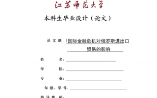  国际金融毕业设计模板「国际金融毕业设计模板范文」