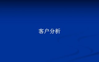 产品客户分析模板ppt 产品客户分析模板