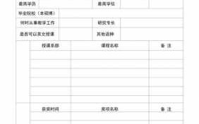  教师学生信息表模板「学生教学信息表」