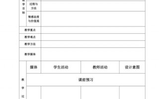  教案表格模板图片「教案表格模板图片下载」