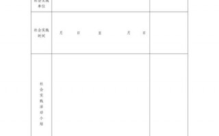 大学生假期实践表模板怎么写-大学生假期实践表模板