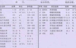 血液检测报告分析-血液分析报告单模板