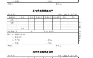 水电费缴纳通知书模板_水电费缴费通知单模板