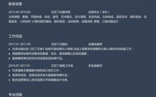 动漫设计简历应该什么样子-动漫方面的简历模板