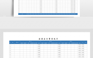 旅行消费统计表模板_出游消费统计表