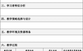 教学设计奥鹏模板（教学设计模板ppt免费）