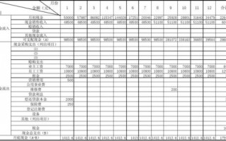 企业现金流预算模板（企业现金流量计划表模板）