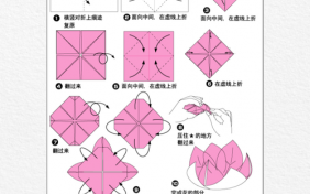 折花瓣花的教程-折花花瓣模板