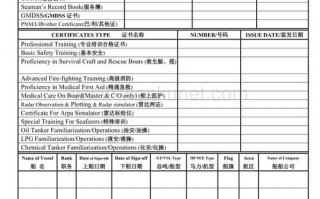 船员应聘简历 船员简历表模板