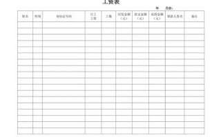 工伤工资表格式-工伤工资说明模板