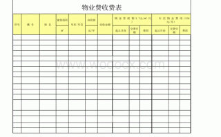 物业收费打印表格模板,物业收费打印表格模板图片 