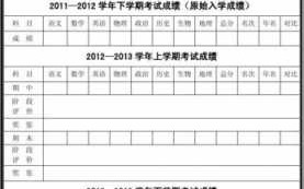 学生学业成绩档案模板怎么填-学生学业成绩档案模板